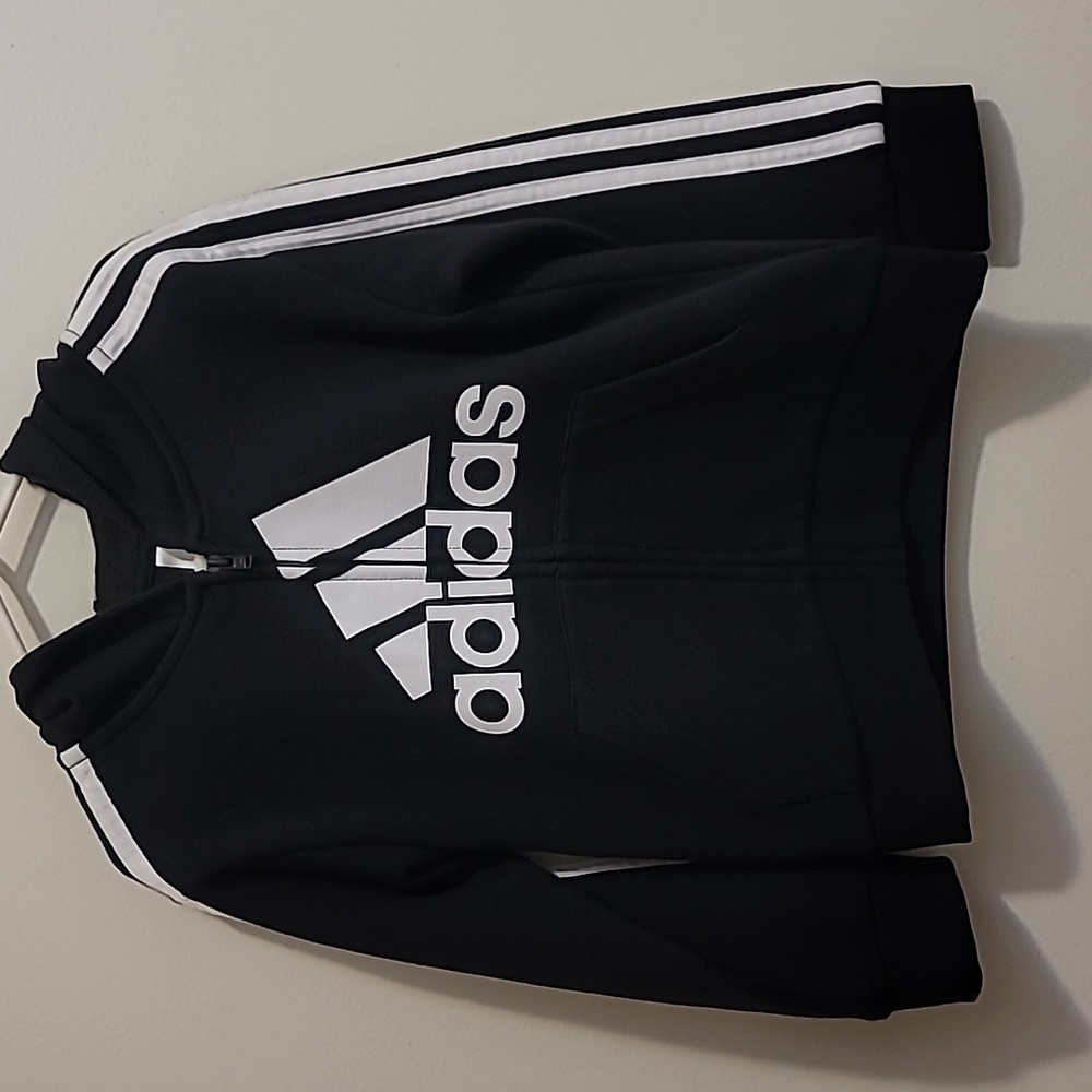 New Adidas Essential Fleece Hooded Jacket Set 3T